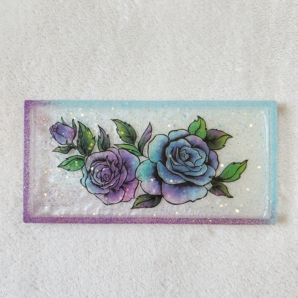 Handmade Rose Glitter Tray